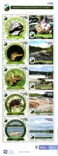 Hoja de 10 estampillas Sexta Serie Parques Nacionales Naturales