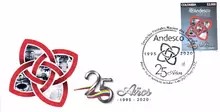 Sobre de primer d&iacute;a Andesco 25 a&ntilde;os 1995-2020