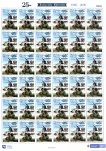 Hoja de 36 estampillas Reactivaci&oacute;n Aviaci&oacute;n Ej&eacute;rcito Nacional de Colombia
