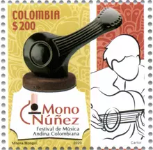 Estampilla Festival de Música Andina Colombiana Mono Núñez
