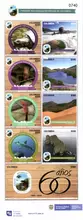 Hoja de 9 estampillas Segunda serie Parques Nacionales Naturales