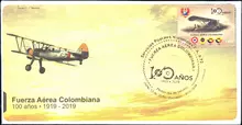 Sobre de primer día Fuerza Aérea Colombiana 100 años