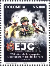 Estampilla Héroes Bicentenarios EJC