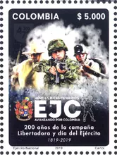 Estampilla H&eacute;roes Bicentenarios EJC