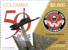 Estampilla Universidad Libre seccional Pereira 50 a&ntilde;os