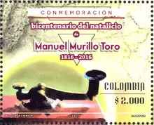 Estampilla Bicentenario del Natalicio de Manuel Murillo Toro