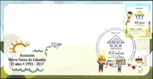 Sobre de primer d&iacute;a Asociaci&oacute;n Nuevo Futuro de Colombia 25 a&ntilde;os