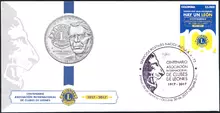 Sobre de primer d&iacute;aCentenario Asociaci&oacute;n Internacional de Clubes de Leones