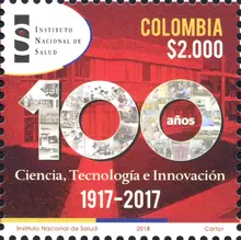 Estampilla Instituto Nacional de Salud 100 a&ntilde;os