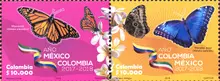 Estampillas A&ntilde;o Colombia-M&eacute;xico 2017-2018