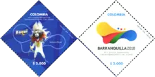 Estampillas XXIII Juegos Centroamericanos Barranquilla 2018