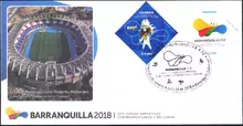 Sobre de primer día XXIII Juegos Centroamericanos Barranquilla 2018