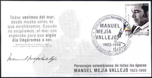 Sobre de primer día Manuel Mejía Vallejo
