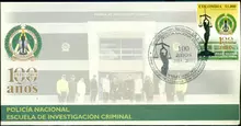 Sobre de primer d&iacute;a Escuela de Investigaci&oacute;n Criminal 100 a&ntilde;os