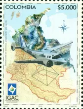 Estampilla Instituto Geogr&aacute;fico Agust&iacute;n Codazzi