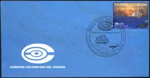 Sobre de primer d&iacute;a Comisi&oacute;n Colombiana del Oc&eacute;ano