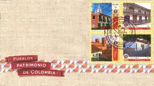 Sobre de primer d&iacute;a #4 Red Tur&iacute;stica de Pueblos Patrimonio de Colombia
