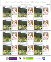 Hoja de estampillas Parque Nacional Natural Las Hermosas