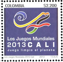Estampilla Los Juegos Mundiales 2013 Cali
