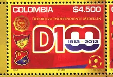 Estampilla Deportivo Independiente Medell&iacute;n 100 a&ntilde;os