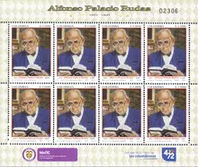 Hoja de estampillas Alfonso Palacio Rudas