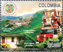 Estampilla Paisaje Cultural Cafetero