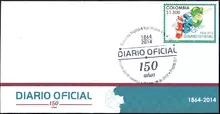 Sobre de primer d&iacute;a Diario Oficial 150 a&ntilde;os