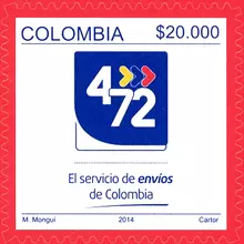 Estampilla operativa de $20.000 pesos