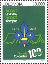 Estampilla Scouts de Colombia 100 años