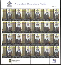 Hoja de estampillas Procuradur&iacute;a General de la Naci&oacute;n