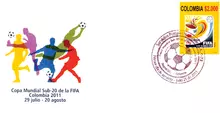 Sobre de primer d&iacute;a Copa Mundial Sub-20 de la FIFA Colombia 2011