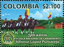 Estampilla 50 a&ntilde;os Escuela Nacional de Carabineros