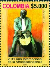 Estampilla 2011 A&ntilde;o Internacional de la Afrodescendencia
