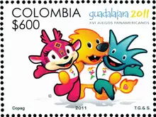 Estampilla XVI Juegos Panamericanos Guadalajara 2011