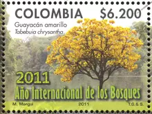 Estampilla 2011 A&ntilde;o Internacional de los Bosques