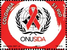 Estampilla ONU SIDA
