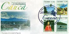 Sobre de primer d&iacute;a #2 Departamento del Cauca