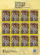 Hoja de estampillas D&eacute;bora Arango P&eacute;rez