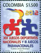 Estampilla XIX Juegos Deportivos Nacionales y III Juegos Paranacionales