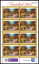 Hoja de estampillas Navidad 2012