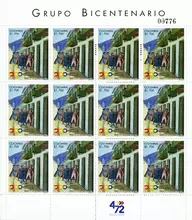 Hoja de estampillas Grupo Bicentenario