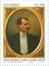 Estampilla Rafael Uribe Uribe 150 a&ntilde;os de su natalicio