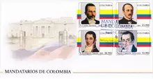 Sobre de primer d&iacute;a #2 Mandatarios de Colombia