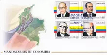 Sobre de primer d&iacute;a #5 Mandatarios de Colombia