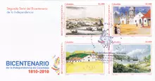 Sobre de primer d&iacute;a #1 Bicentenario de la Independencia de 1810-2010