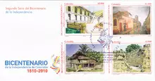 Sobre de primer d&iacute;a #3 Bicentenario de la Independencia de 1810-2010