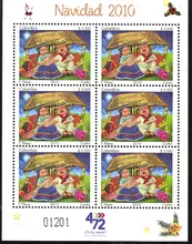 Hoja de estampillas Navidad 2010