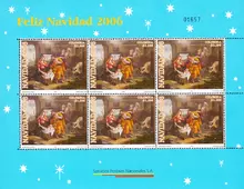 Hoja de estampillas Navidad 2006
