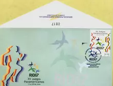 Sobre de primer d&iacute;a XV Juegos Panamericanos Rio 2007
