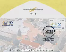 Sobre de primer d&iacute;a Barrio Minuto de Dios 50 a&ntilde;os